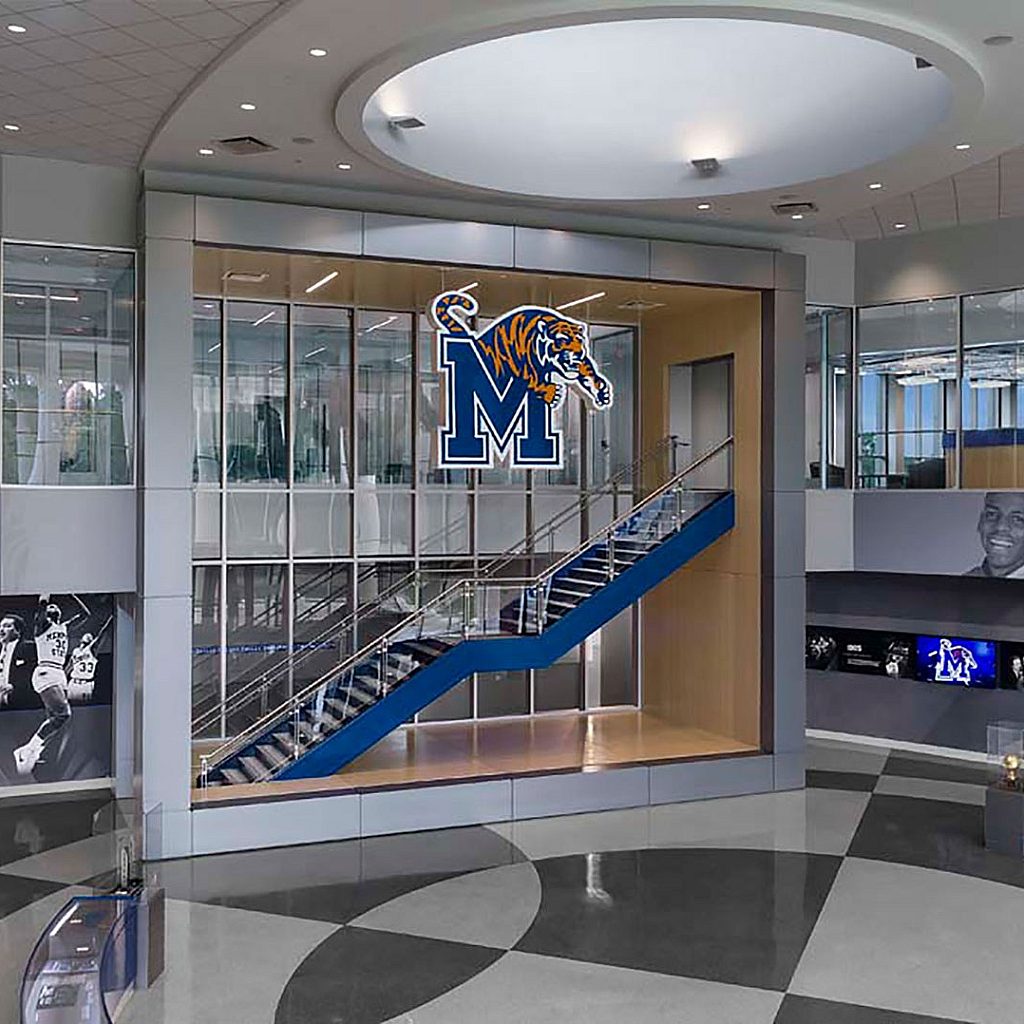 University Memphis basketball linkous construction 9