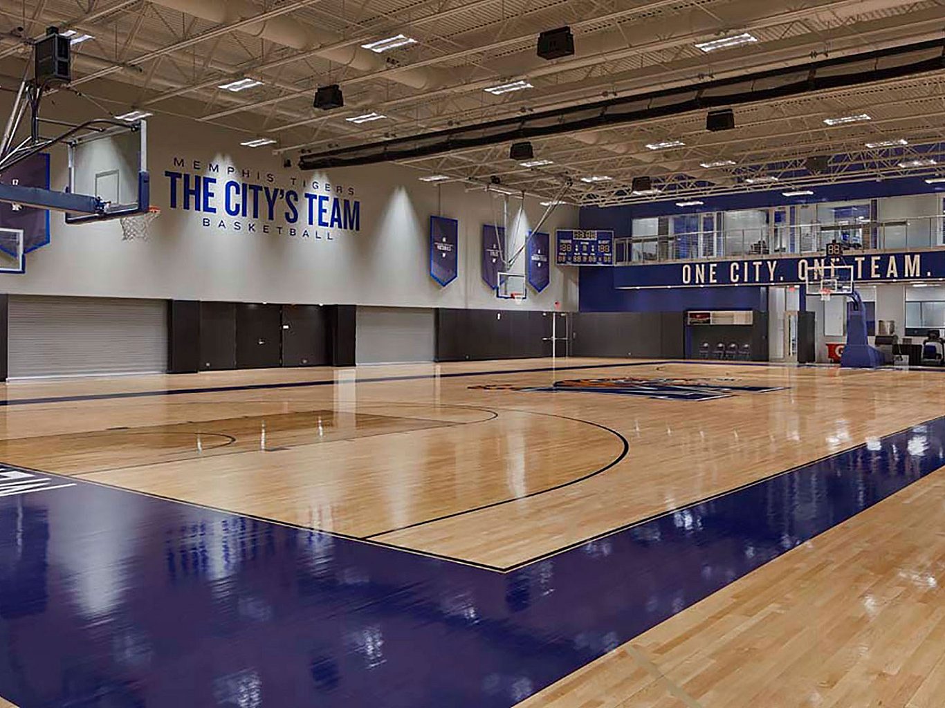 University Memphis basketball linkous construction 8